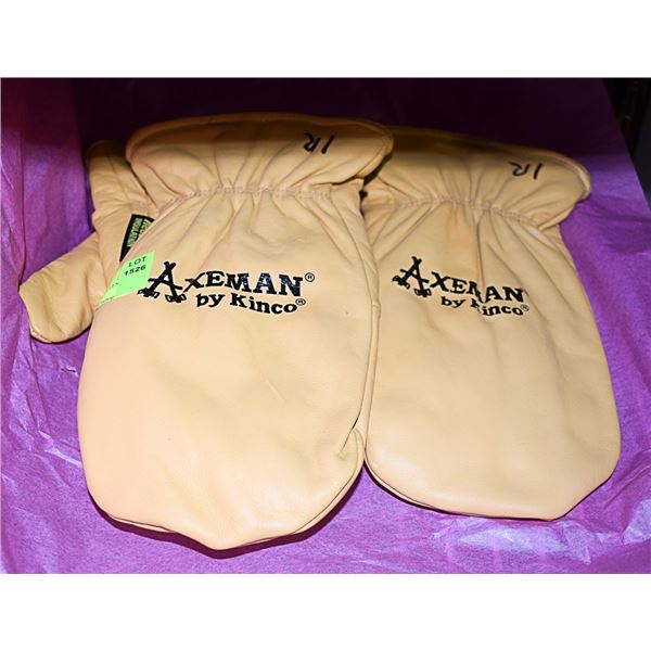 HEAT KEEP LEATHER MITTENS ADULT MENS