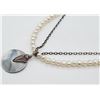 Image 1 : ESTATE 925 SILVER & PEARL ARTISAN PENDANT NECKLACE