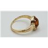 Image 2 : ESTATE GOLD PLATED 925 SILVER AMBER RING SZ 10