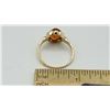 Image 3 : ESTATE GOLD PLATED 925 SILVER AMBER RING SZ 10