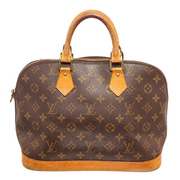 Louis Vuitton Brown Damier Ebene Alma MM Monogram Satchel