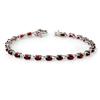 Image 1 : ACA CERTIFIED 9.20ctw GARNET LADIES BRACELET WHITE GOLD
