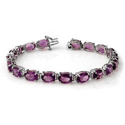 OVERSTOCK 22.60ctw AMETHYST LADIES BRACELET WHITE GOLD