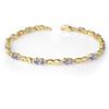Image 1 : CERTIFIED 2.06ctw TANZANITE & DIAMOND BRACELET GOLD
