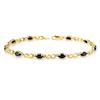 Image 1 : CERTIFIED 3.42 ctw SAPPHIRE & DIAMOND BRACELET GOLD