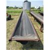 Image 1 : Metal livestock feeder with belted bottom 30' long