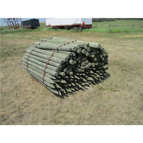 (175 X THE MONEY) Bundle of 175 treated 6' fence post