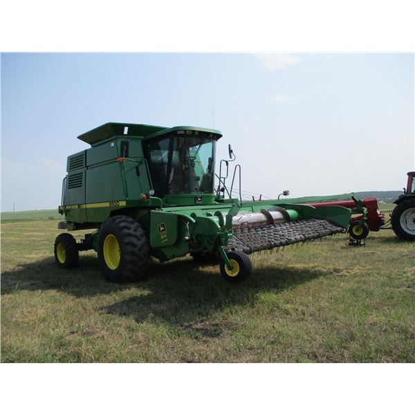 1990 John Deere 9500 self-propelled combine  w/ 3000 threshing hours & 4200 engine hours showing