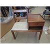 Image 1 : Walnut Telephone Chair/ Stand Combo