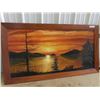 Image 1 : Lake Painting By Atkins 29" x 52"