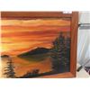 Image 3 : Lake Painting By Atkins 29" x 52"