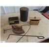 Image 2 : Picnic Cooler, Blue Ribbon TIn, Butter Press, & Iron