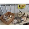 Image 1 : Box full of Silverware, Trays, Kettle, Candle Holders Plus!