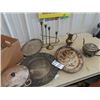 Image 2 : Box full of Silverware, Trays, Kettle, Candle Holders Plus!