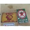 Image 2 : 3 Metal Modern Signs- Shell, Texaco  & MF
