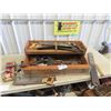 Image 1 : Wooden Carpenters Box, Saws, Drills, Level, Hammers Plus