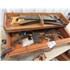 Image 2 : Wooden Carpenters Box, Saws, Drills, Level, Hammers Plus