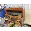 Image 3 : Wooden Carpenters Box, Saws, Drills, Level, Hammers Plus