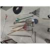 Image 1 : 9 Yard Tools- Rakes, Hoe, Fork, Weed Picker, Tree Branch Cutter