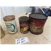 Image 2 : 7 Oil Tins - ESSO , Texaco, Quaker State, Plus