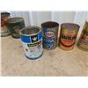 Image 3 : 7 Oil Tins - ESSO , Texaco, Quaker State, Plus