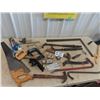 Image 1 : Saws, Hammers, Nail Pullers, Squares, Wrenches, Bars, Tape Measurer Plus More