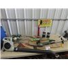 Image 1 : Craftsman Elec Yard Blower, Elec Weedeater, 2 Hatchets, Axe, Plus More