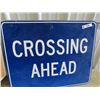 Image 3 : 2 Metal Traffic Signs - Stop Signs 24" Rd Crossing Ahead 24" x 30"