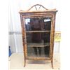 Image 1 : (TP) Bamboo China Cabinet , Old w Victorian Glass 36" x 20" x 14"