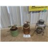 Image 1 : (TP) 3 Railway Lamps - 2) Wall Mount & 1) Lantern