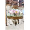 Image 1 : Beautiful Hanging Lamp - Handpainted Shade w Prisms
