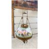 Image 3 : Beautiful Hanging Lamp - Handpainted Shade w Prisms