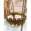 Image 5 : Beautiful Hanging Lamp - Handpainted Shade w Prisms