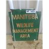 Image 1 : Manitoba Wildlife Management Sign 12" x 14"