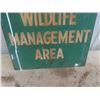 Image 3 : Manitoba Wildlife Management Sign 12" x 14"