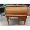 Image 1 : Oak Curvy Roll Top Desk - Nice Size 39" x 26" x 20"