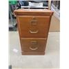 Image 1 : Oak 2 Drawer Filing Cabinet 28" x 16" x 10 "