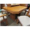 Image 2 : Oak DR Table - 30" x 55" x 41" w 2 Leaves, x 16" & 6 Chairs