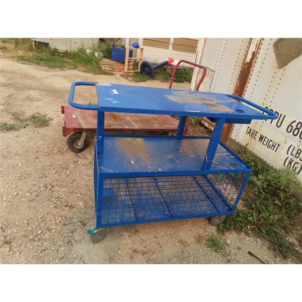 Metal Portable Shop Cart 3 Tier 40" 54"W 22"D