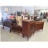 Image 1 : 3 PC BR Suite, Dresser - 36" x 36" x 18" plus Mirror 30" x 22", Dresser 40" X 28" x 12" , & Bed 48" 