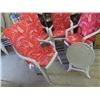 Image 2 : 4 Plastic Patio Chairs w Cushions & Stand