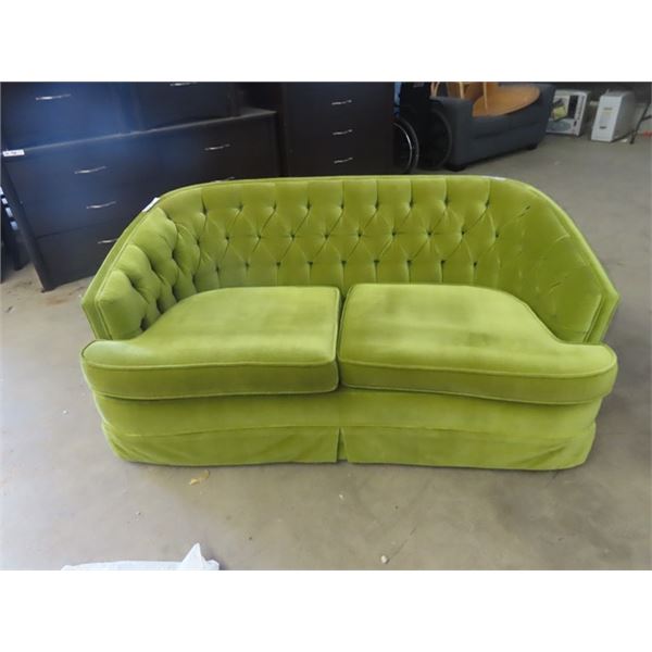 (LY) Upholstered Button Back Settee