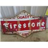 Image 1 : Metal Firestone Sign 17" x 29"