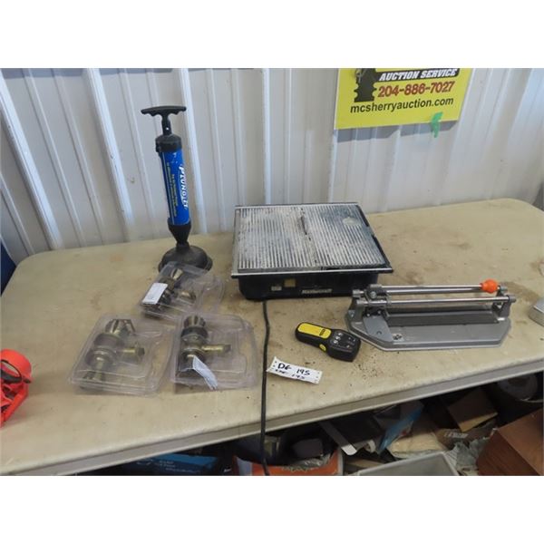 Mastercraft Power Tile Saw, Manual Tile Saw, Stud Finder, Plus More!