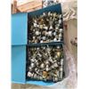 Image 3 : 3 Metal Bins, Full of Used Door Knobs, & Screws & Elec Grinder