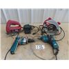 Image 1 : 5 Power Tools- Skil Circ Saw, Skil Jig Saw, Makita Drill, Makita Drywall Gun, & B &D Sander