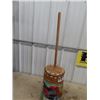 Image 2 : Wooden Butter Churn w Folk Art