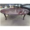 Image 1 : Cherry Finished Coffee Table - Drop Leaf 48" X 38" w Leaf Up