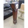 Image 2 : Silent Chime Oak Grandfather Clock Smaller Size 52"H 10"W 6.5" D