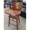 Image 3 : Vintage Wooden Highchair w Puppy Decal